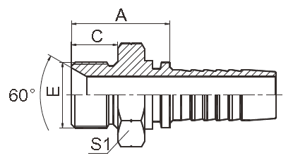 Συνδεμένες υδραυλικές συναρμολογήσεις σφραγίδων BSP, 2 κάθισμα κώνων συναρμολογήσεων 60° Bsp ίντσας
